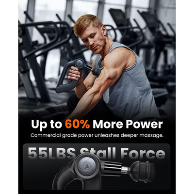 BOB AND BRAD D5 Pro Plus Massage Gun with Heat, FSA Eligible/HSA Eligible, 13mm Amplitude Deep Tissue Percussion Massage Gun with Max Power for Muscle Therapy, Professional Muscle Massager, Ideal Gift