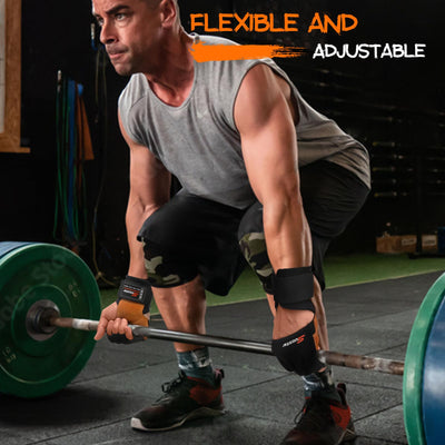 SueStar Workout Gloves, Heavy Duty Cowhide Padded Weight Lifting Gloves with Wrist Support, Full Palm Protection & Silicone Grips Gym for Weightlifting, Deadlifts, Exercise