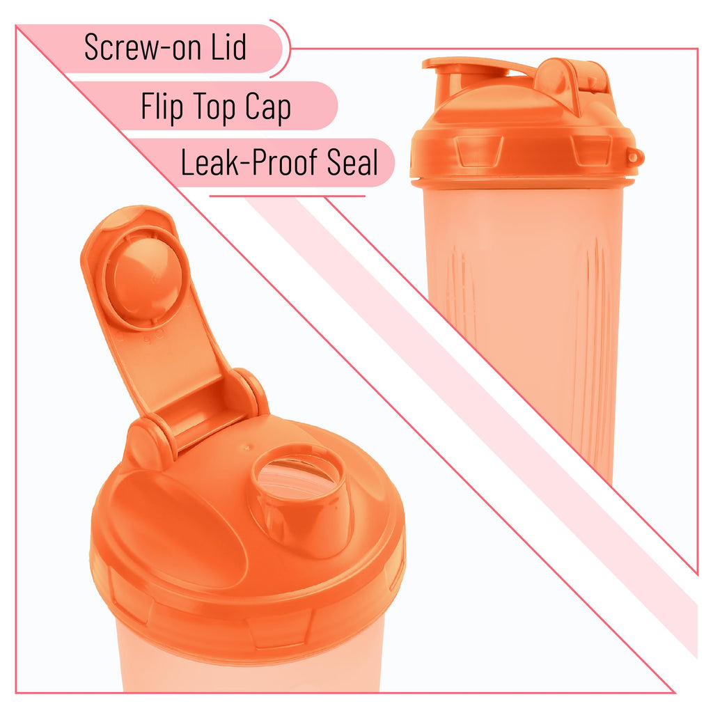 Mr. Pen- Shaker Bottles for Protein Mixes, 28 oz, 2 Pack, Light Blue & Red, Protein Shaker Bottle with Wire Whisk Ball, Blender Bottle