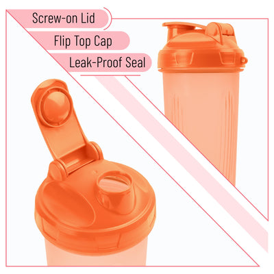 Mr. Pen- Shaker Bottles for Protein Mixes, 28 oz, 2 Pack, Light Blue & Red, Protein Shaker Bottle with Wire Whisk Ball, Blender Bottle