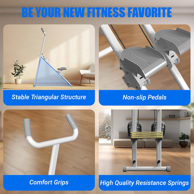 Steppers for Exercise at Home Stair Stepper with Handlebar and Resistance Foldable Stepper Climber Exercise Machine Cardio Exercis