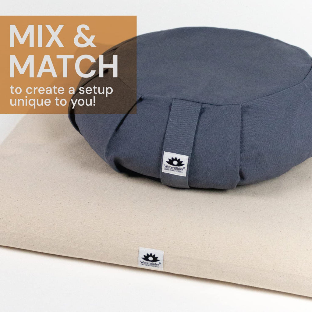 Zafu Meditation Cushion - Eclipse line - Removable Cover and Buckwheat Fill