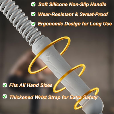 Ropeless Battle Ropes for Home Gym-Cordless Training Rope Fitness Equipment for Men & Women,Weighted Workout Ropes for HIIT,Versatile Exercise Equipment for Home and Travel Exercise(Black)