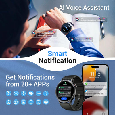 Fitpolo Smart Watch for Women,1.3" AMOLED Touchscreen Fitness Tracker, Make/Answer Calls, Heart Rate SpO2 Monitor, IP68 Waterproof, Sleep & Activity Tracking Smartwatch for Android Phones iPhone