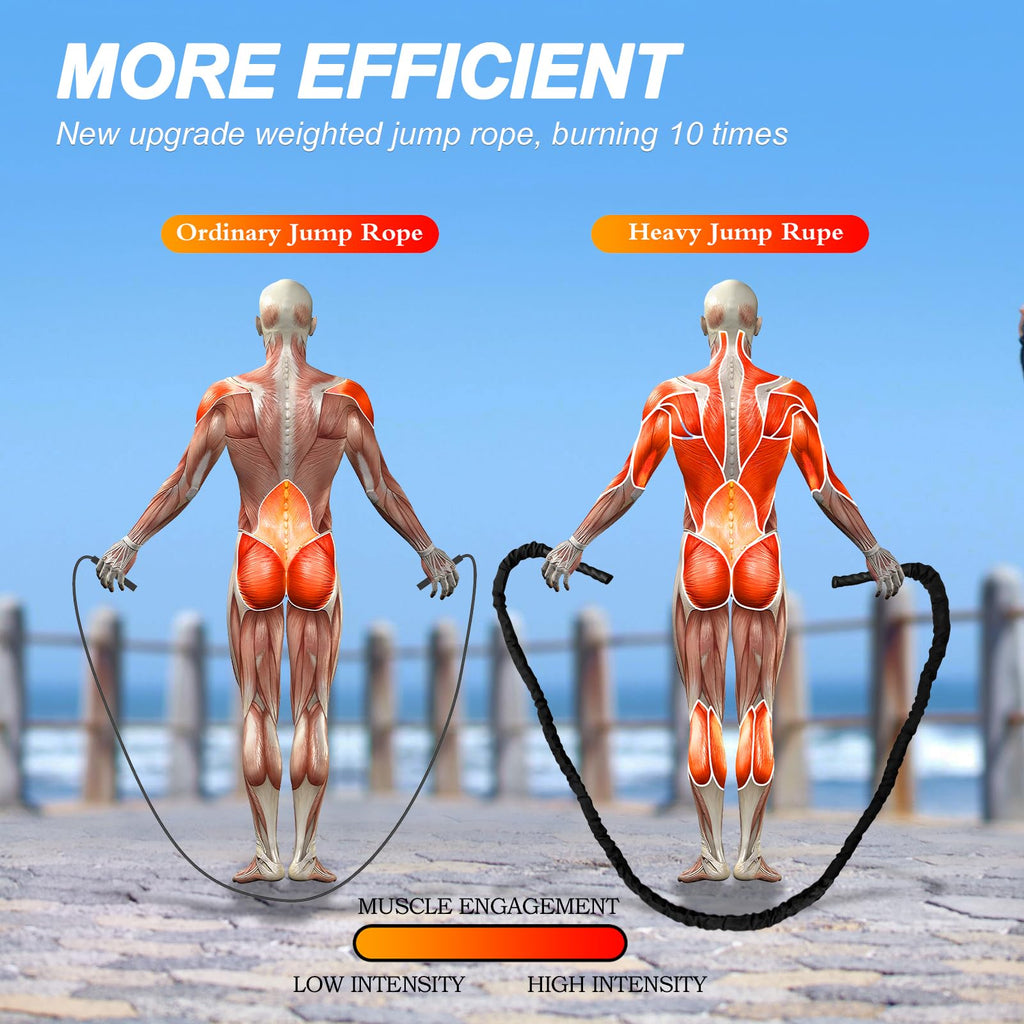 Battle Ropes for Home Gym Exercise: 1 Inch Diameter 9.2 FT Length Workout Rope Exercise Rope Training Ropes with Protective Sleeve for Kids Men Women Exercise Fitness & Strength Training