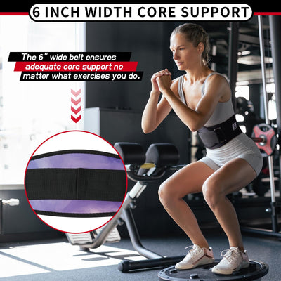 RitFit Weight Lifting Belt - Great for Squats, Lunges, Deadlift, Thrusters - Men and Women - 6 Inch Black/Camouflage