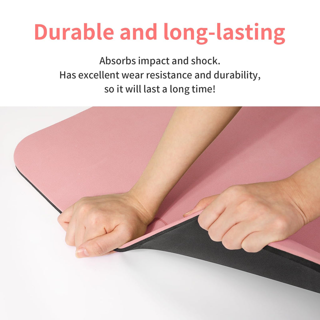 Yoga Mat Non Slip Anti-tear,extra thick-2/5 inch（10MM）High Resiliency Professional POE Yoga Mats for Women Men Kids,72"x24"inch,Workout, Yoga, Pilates and Floor Exercise, with Carrier Strap