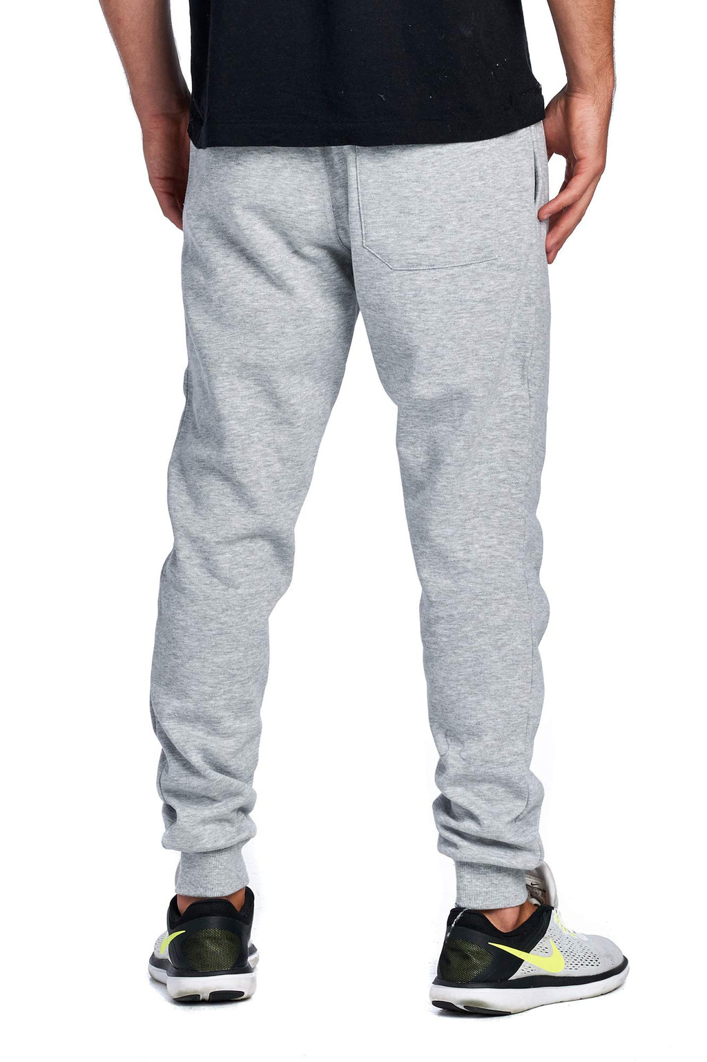 PROGO USA Men's Joggers Sweatpants Basic Fleece Marled Jogger Pant Elastic Waist