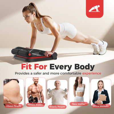 Ab Machine,Sit Up Exercise Equipment& Core Machine, Workout Equipment,Adjustable Ab Trainer with 3 Resistance Levels and Removable Auxiliary Handle,Home Gym Fitness Equipment for All Ages