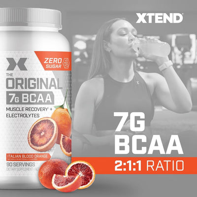 Xtend Original BCAA Powder 7g BCAA and 2.5g L-Glutamine, Sugar Free Post Workout Muscle Recovery Drink with Amino Acids for Men & Women, 30 Servings