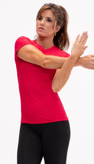 DEVOPS 3 Pack Women's Compression Shirt Dry Fit Short Sleeve Running Athletic T-Shirt Workout Tops