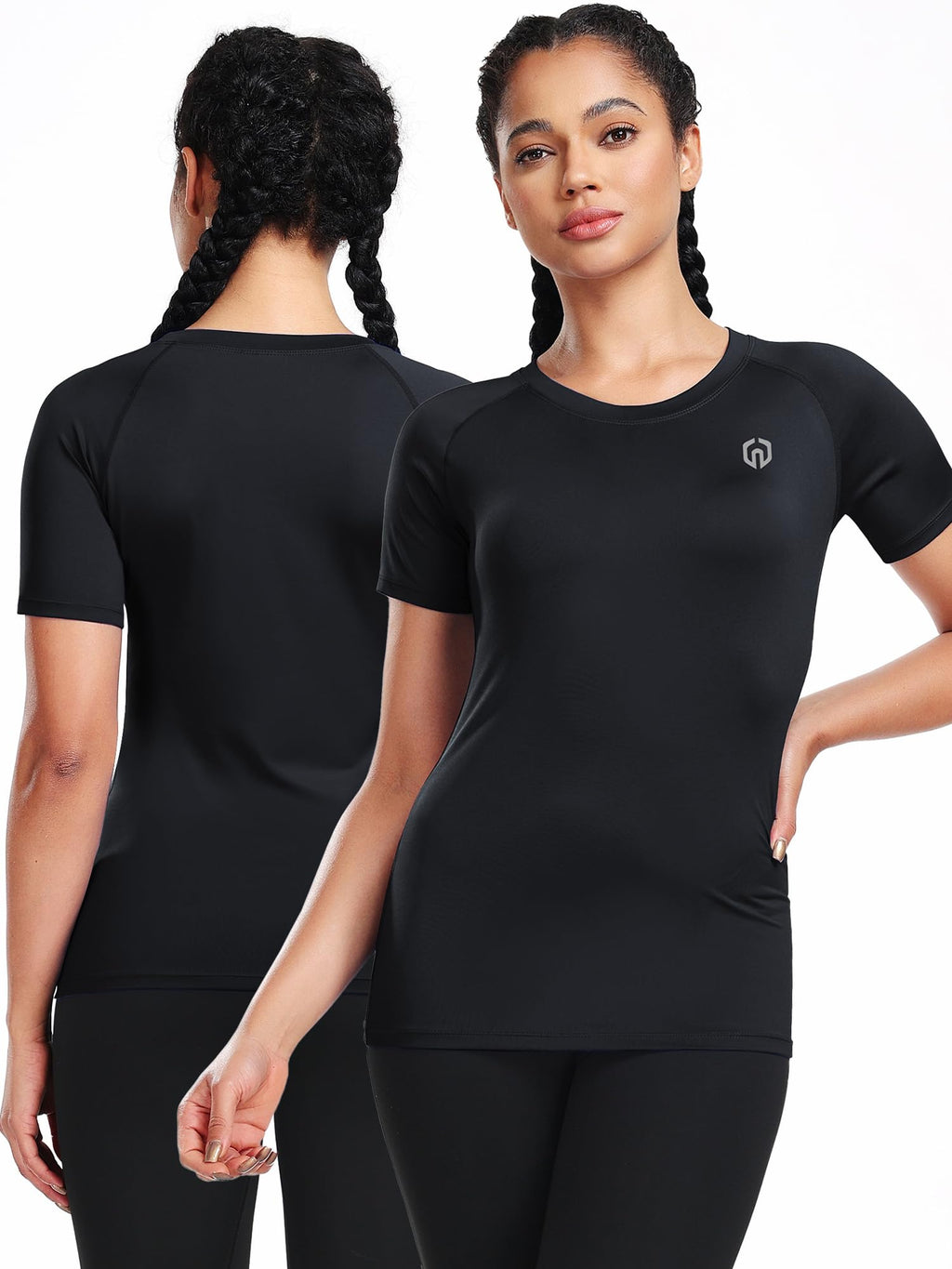 NELEUS Women's 3 Pack Compression Workout Athletic Shirt