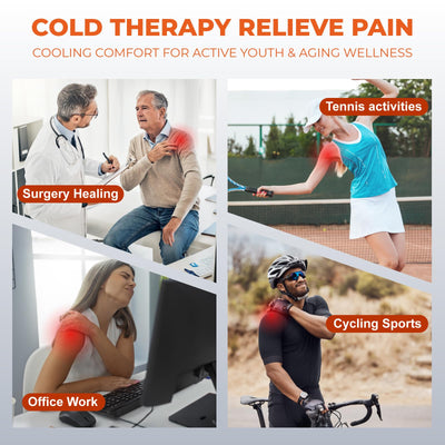 YOUKADA Cold Therapy Machine for Knee After Surgery, 4 Customizable Modes, Ice Machine for Knee, Shoulder, Hip & Ankle, Adjustable Cooling for Post-Surgery Recovery & Arthritis Pain Relief