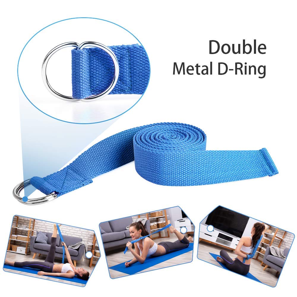 2 Pack Yoga Blocks 9"x 6"x 4" EVA Foam Blocks with Strap, High Density Block for Support and Deepening Poses