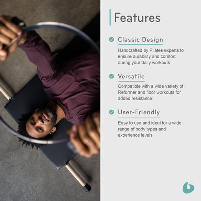 Balanced Body Spring Circle, Workout Ring, Pilates Reformer Accessory, Pilates Equipment for Home Gym or Pilates Studio Use