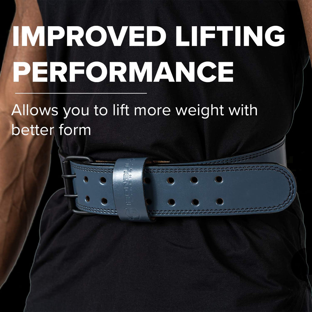 7mm Leather Weight Lifting Belt (IPF, USAPL, USPA, IPL USAW & IWF Approved) - 4" to 2” Tapered Premium Weightlifting Belt for Olympic Lifting, Powerlifting, Cross training, Gym, Workout & Weight Training - Weightlifting Belts for Men and Women