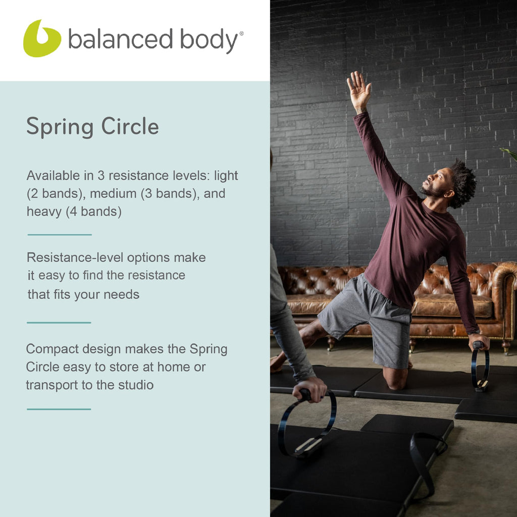Balanced Body Spring Circle, Workout Ring, Pilates Reformer Accessory, Pilates Equipment for Home Gym or Pilates Studio Use