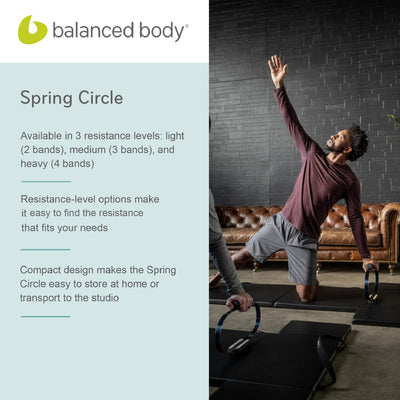 Balanced Body Spring Circle, Workout Ring, Pilates Reformer Accessory, Pilates Equipment for Home Gym or Pilates Studio Use