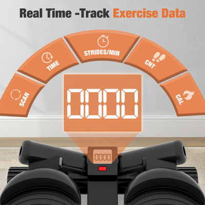 Sweetcrispy Mini Stair Steppers with Resistance Bands for Exercise at Home, Portable Exercise Twist Stepper Machine for Full Body Workout, 300LBS Capacity