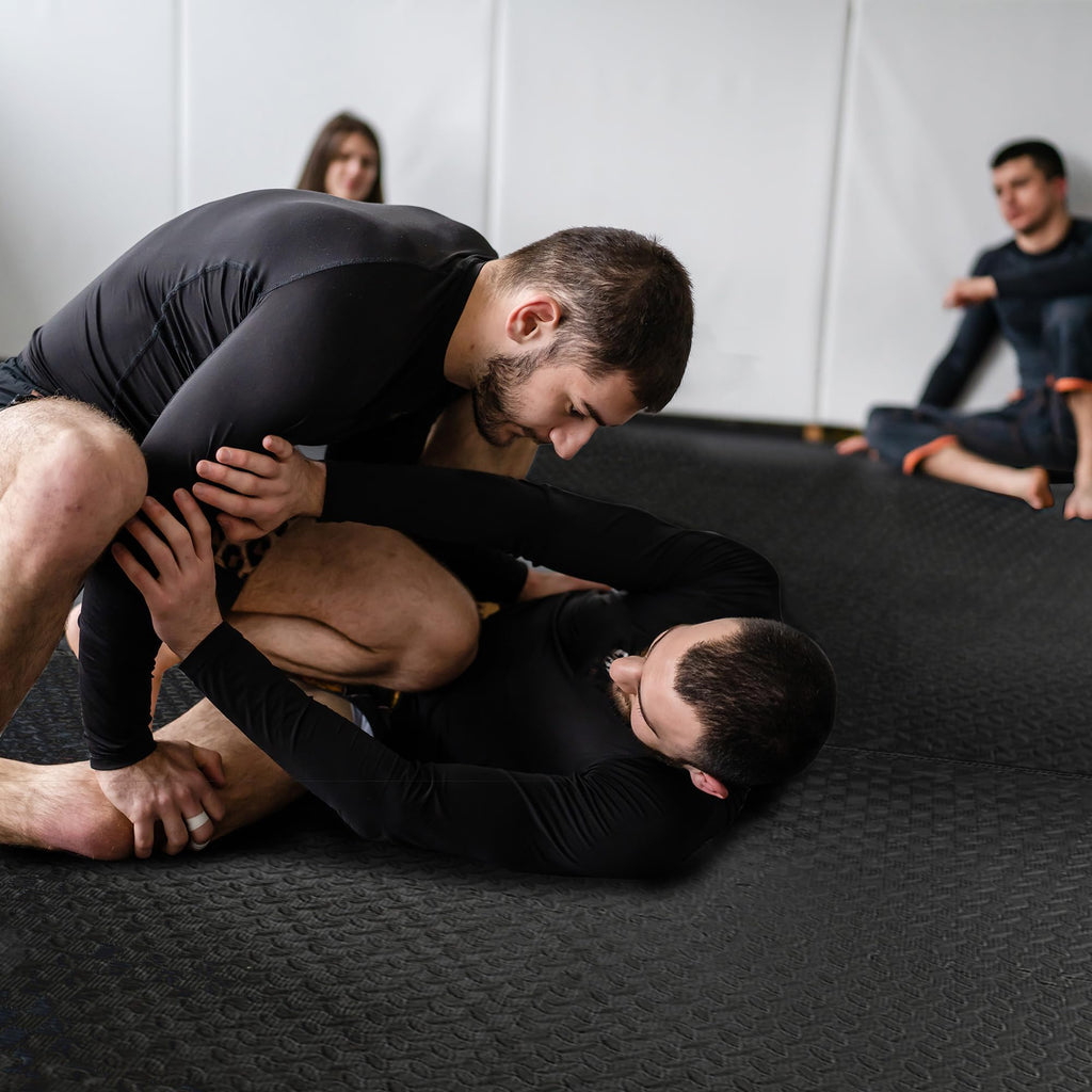 Fitvids Puzzle Exercise Gym Flooring Mat, 3/4" Thick High-Density EVA Interlocking Tiles, Workout Mat for Home Gym, Fitness Equipment, MMA, Gymnastics, 24-Piece Shock-Absorbing Exercise Mat (96 Sq Ft)