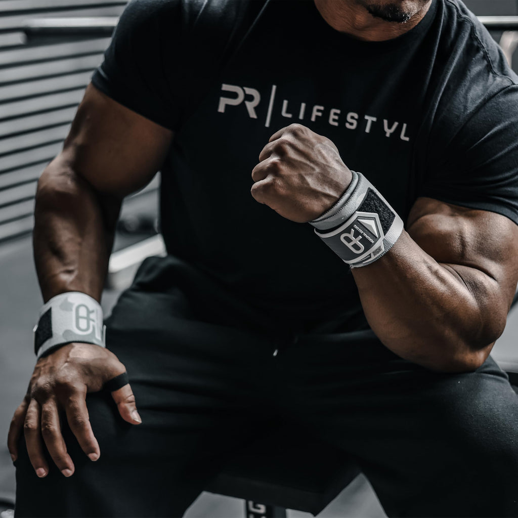 Heavy Duty Premium Wrist Wraps, More Elasticity, Reinforced Stitching, Extra Wide Strap, Strong Thumb Loop, Larry Wheels Weightlifting Wraps