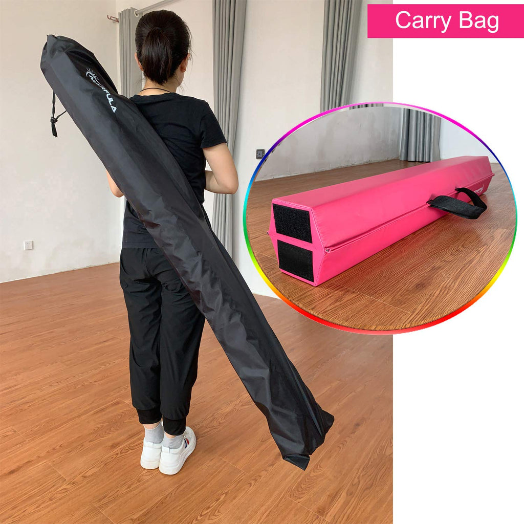 MARFULA Balance Beam - Folding Floor Gymnastics Equipment for Kids, Non Slip Base - 6 FT to 10 FT for Home Gym Use