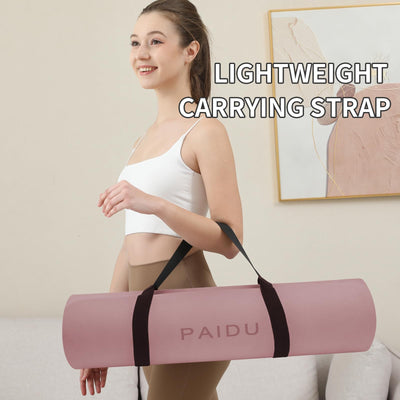 Yoga Mat Non Slip Anti-tear,extra thick-2/5 inch（10MM）High Resiliency Professional POE Yoga Mats for Women Men Kids,72"x24"inch,Workout, Yoga, Pilates and Floor Exercise, with Carrier Strap