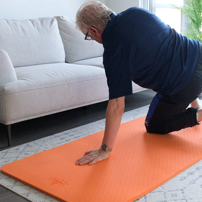 Hatha Yoga 4/5 inch TPE Yoga Mat Fitness & Exercise Mats Large Size 72"L x 32"W Non-Slip Anti-Tear For Women Men