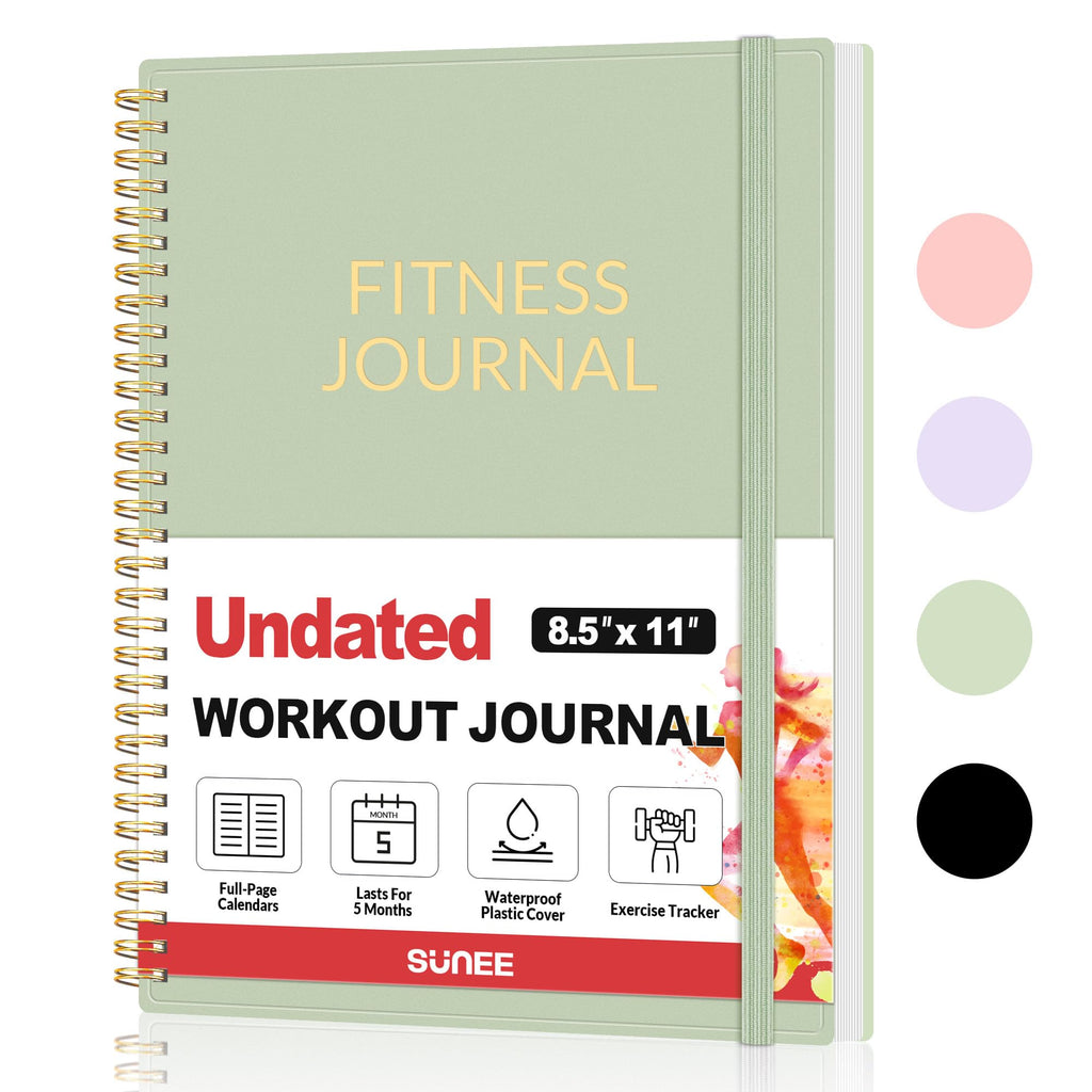 Fitness Journal Workout Planner for Women & Men, A5 (6.4" x 8.3") Workout Journal Log Book Planner Gift for Track Gym Essentials, Home Workouts, Track Progress, Achieve Wellness Goals, Pink