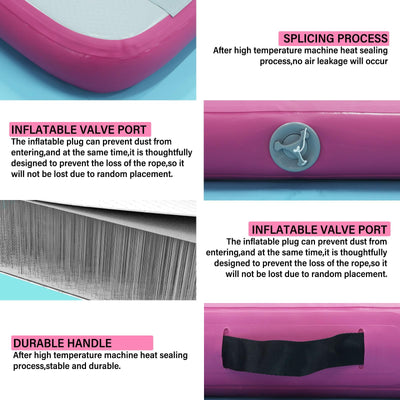 DAIRTRACK Inflatable Gymnastics Air Mat 10ft/13ft/16ft/20ft Tumble Track Tumbling Mats for Home Use/Gym/Training/Cheerleading/Yoga/Water