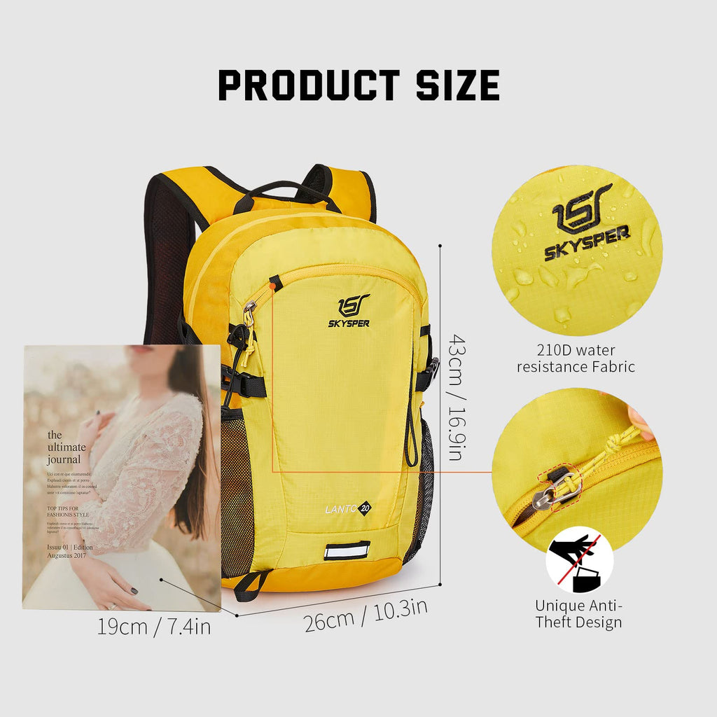 SKYSPER Small Hiking Backpack, 20L/30L Lightweight Travel Backpacks Hiking Daypack for Women Men