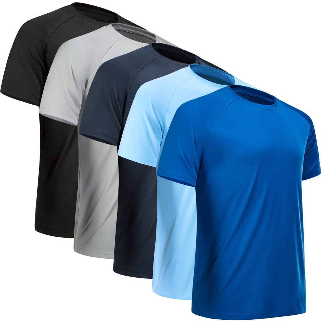 Workout Shirts for Men Short Sleeve Quick Dry Athletic Gym Active T Shirt Moisture Wicking