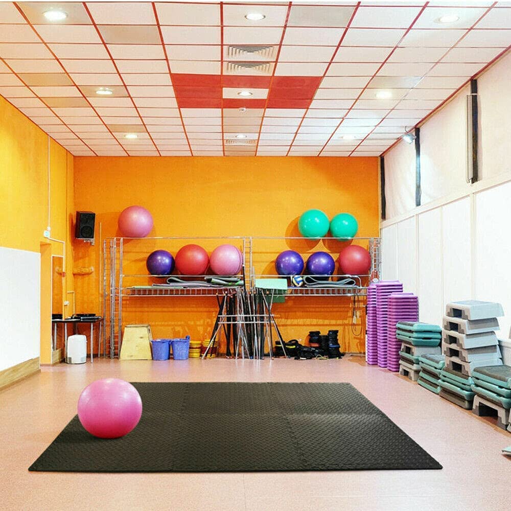 Febyyer Interlocking Soft Foam Floor Mat - 20 Tiles Protective Gym Flooring Set, Exercise Mats EVA Puzzle Rubber Tiles, Ground Surface Protection Workout Underlay Matting Sports Home Fitness Garage