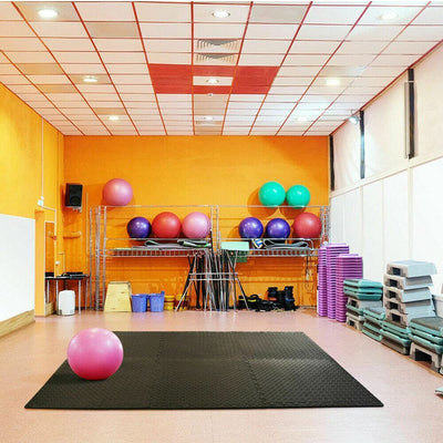 Febyyer Interlocking Soft Foam Floor Mat - 20 Tiles Protective Gym Flooring Set, Exercise Mats EVA Puzzle Rubber Tiles, Ground Surface Protection Workout Underlay Matting Sports Home Fitness Garage