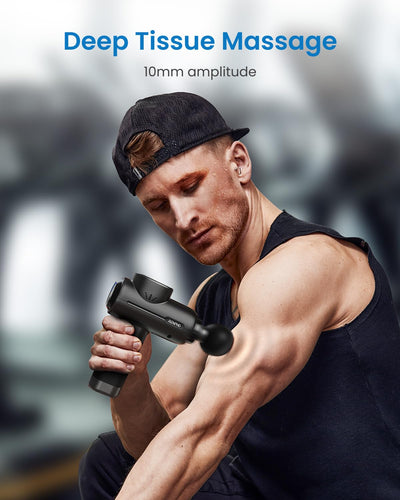 RENPHO Massage Gun Deep Tissue, Christmas Birthday Gifts for Women Men, Portable Percussion Massager for Back and Neck, Handheld Device with Carry Case, Active