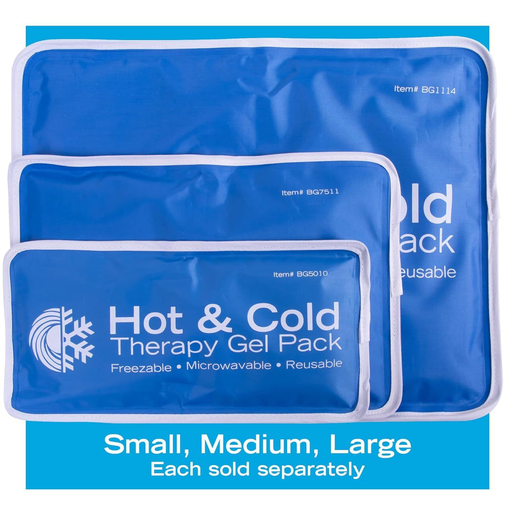 Roscoe Medical Gel Soft Flexible Ice Packs for Injuries, Reusable Freezer Hot and Cold Pack, Cold Compress & Cooling Gel Pad for Shoulder, Hip, Leg, Arm, Ankle & Foot Injury, 7.5 x 11 Inches, Medium