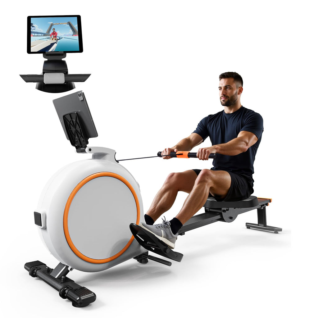 Superun Rowing Machines for Home, Magnetic Rowing Machine with 32 Levels, Rower Machine of Quiet Resistance & 300LBS Weight Capacity, Row Machine with LED Monitor, App Supported and Comfortable Seat