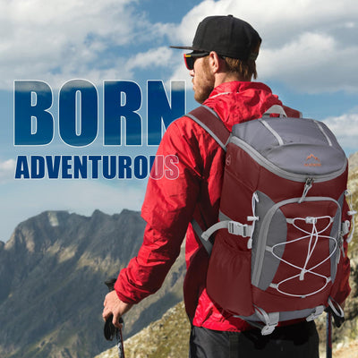 RAINSMORE Foldable Hiking Backpack for Women Men Packable Camping Backpack 40L Waterproof Hiking Daypack Bag Lightweight Collapsible Daypack for Travel Trekking Mountaineering Large Capacity Black