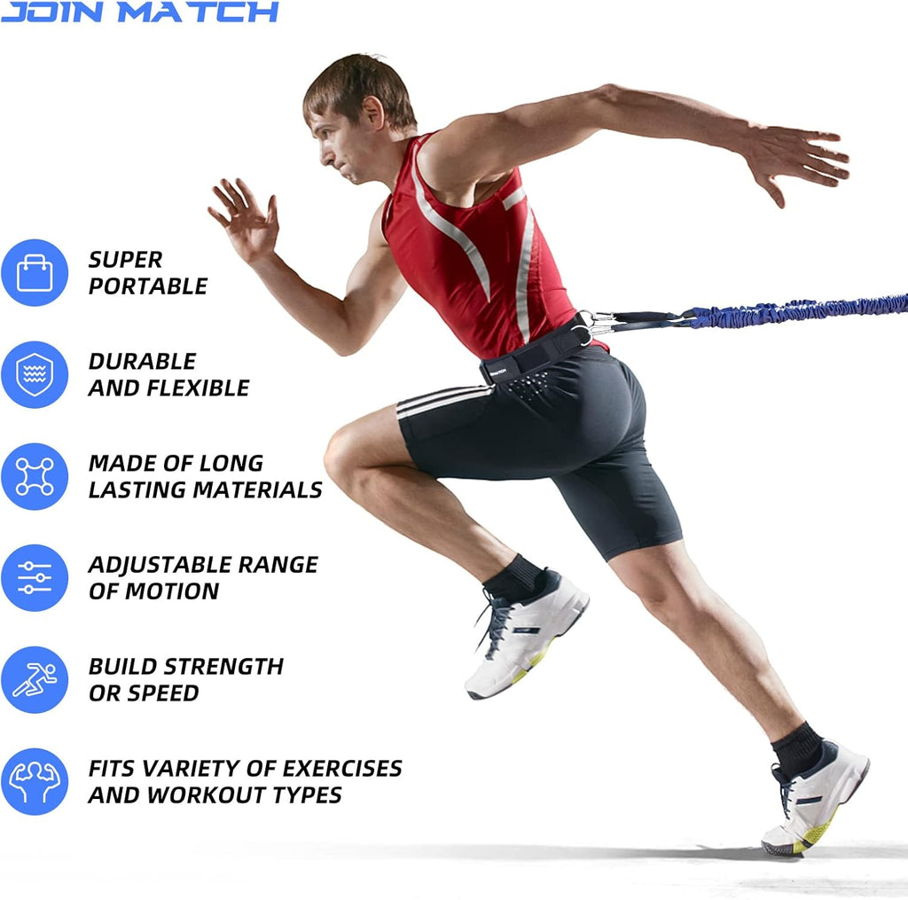 Workout Suspension Resistance Trainer System, Exercise Explosive Force Bounce Physical, Training Resistance Rope Improve Speed，Stamina, Mobility, Strength and Help You Build Muscle.