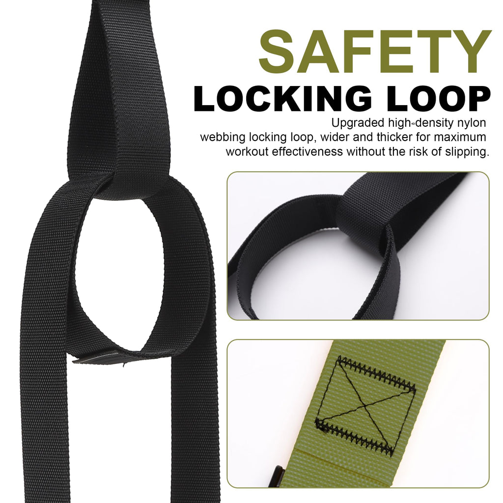 Home Resistance Training Kit | Full-Body Workout with Suspension Trainer Straps, Door Anchor, Handles, and Carrying Bag | Complete Home Gym Equipment