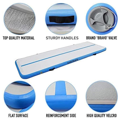 DAIRTRACK Inflatable Gymnastics Air Mat 10ft/13ft/16ft/20ft Tumble Track Tumbling Mats for Home Use/Gym/Training/Cheerleading/Yoga/Water