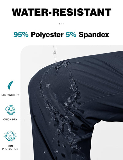 TBMPOY Mens Hiking Pants Lightweight Quick Dry 3 Pockets Travel Fishing Water-Resistant Athletic Workout Sweatpants