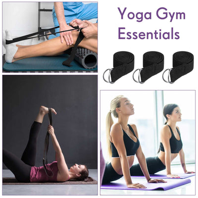 Jerify 10 Pcs Yoga Strap for Stretching Bulk 6ft Exercise Stretch Band with Metal D Ring Adjustable Pilates Non Elastic Yoga Stretch Belt for Women Men Physical Fitness Gym Workout Dance