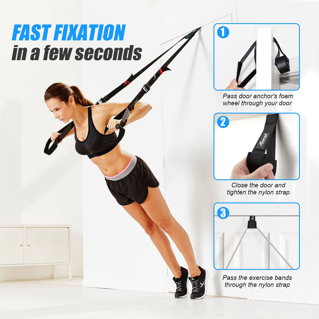 HPYGN Door Anchor for Resistance Bands, Home-Gym Workout Exercise Attachment for Yoga Strap, Physical Therapy and Closed Loop Bands, Heavy Duty System