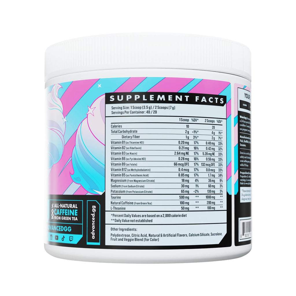 Advanced Energy - Energy Boosting Formula with Electrolytes for Hydration - L-Theanine to Combat Jitters - Sugar Free & Keto Friendly - No Maltodextrin (40 Servings) (Rocket Pop)