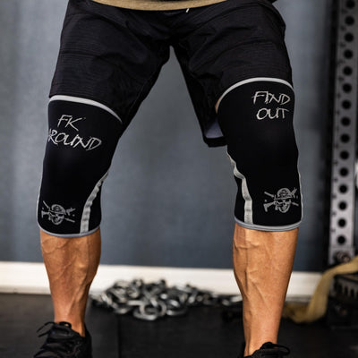 Knee Sleeves for Weightlifting & Powerlifting (7mm Pair) For Men & Women - Knee Wraps for Weight Lifting, Squats, Fitness, Gym Workout, Crossfit - IPF Approved Knee Compression Sleeve Support