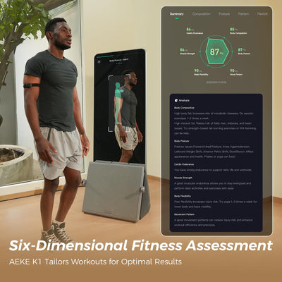 AEKE Fitness Mirror K1- Smart Home Gym System: AI-Powered All-in-One Fitness Machine for Full-Body Strength Training and Personalized Workouts