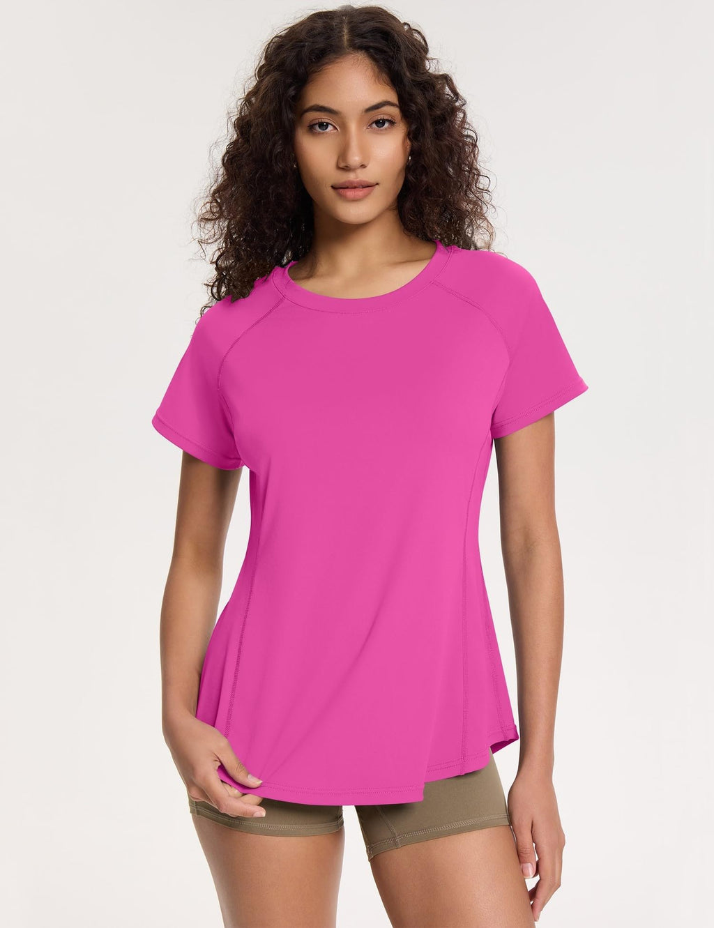 Loovoo Workout Tops for Women Loose Fit Breathable Activewear Cool Quick Dry Gym Athletic Tee Top