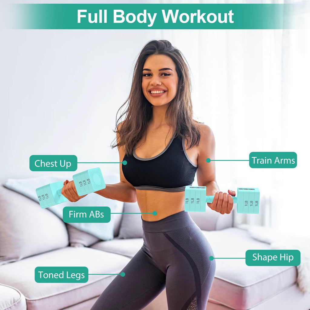 22LBS Adjustable Dumbbells Set, Hand Weights Sets with 5 Levels 3lb, 5lb, 7lb, 9lb, 11lb, Adjustable Weight Dumbbells for Women/Men Home Gym Full Body Workout