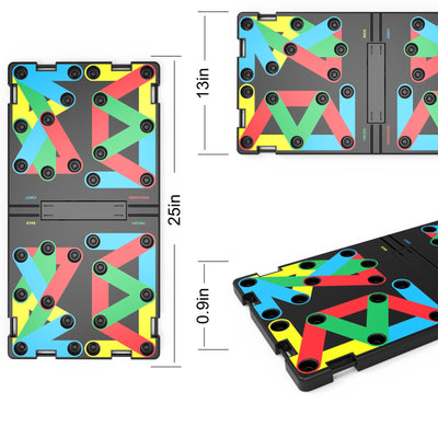 Solid Push Up Board 15 in 1 Home Workout Equipment Multi-Functional Pushup Stands System Fitness Floor Chest Muscle Exercise Professional Equipment Burn Fat Strength Training Arm Men & Women Weights